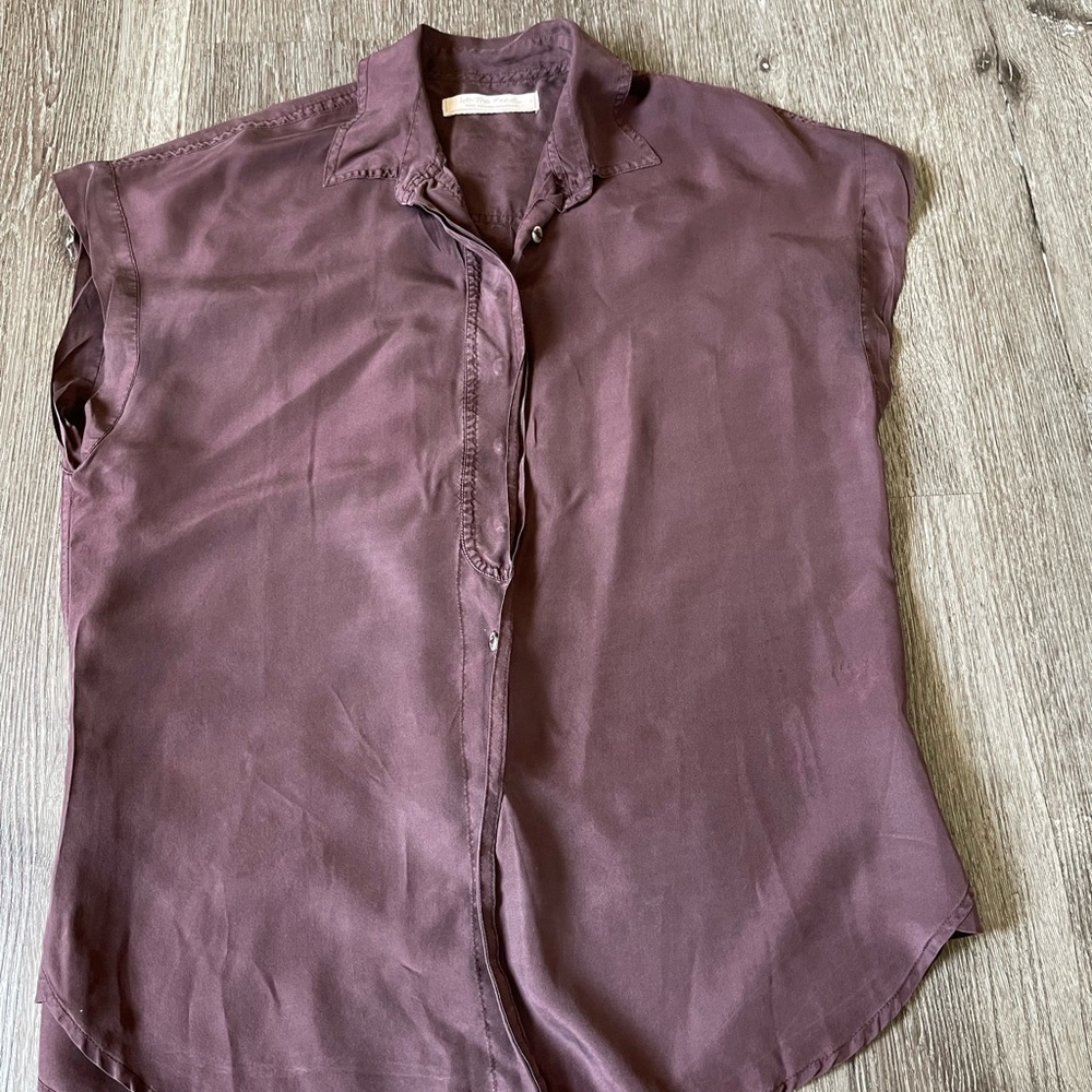 We The Free Sleeveless Button-Down Shirt - Brown